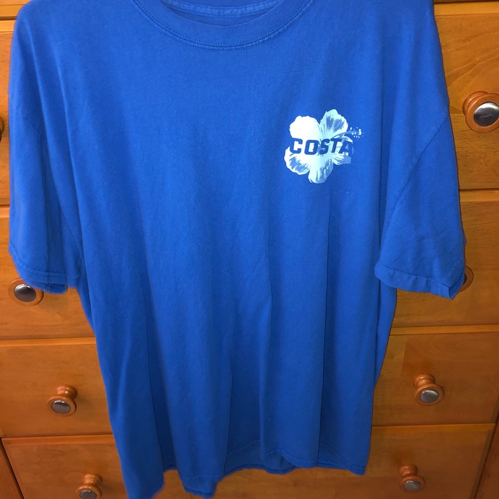 A blue costa shirt